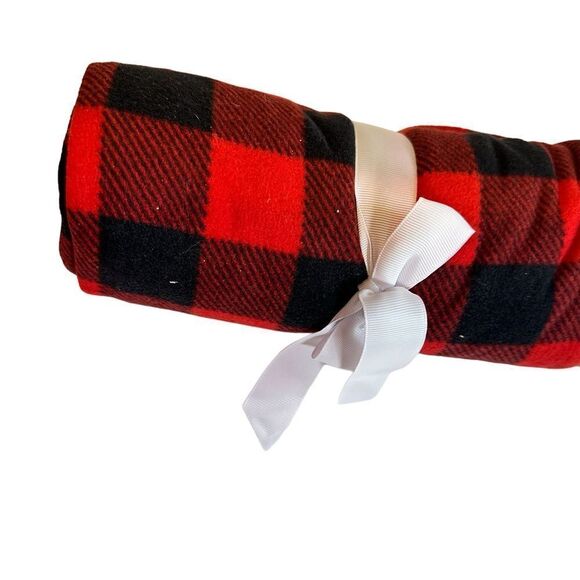 NWT Wondershop Women’s Buffalo Plaid Pajama Lounge Pants - Black Red - Size XL - Picture 3 of 4